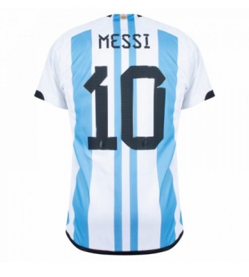 Argentina Lionel Messi #10 Replika Hjemmebanetrøje VM 2022 Kortærmet